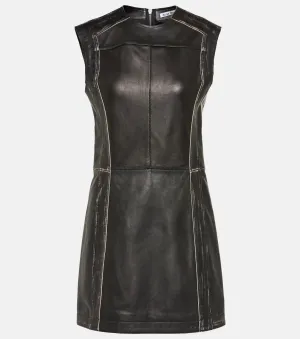 Acne Studios Leather Mini Dress, Black