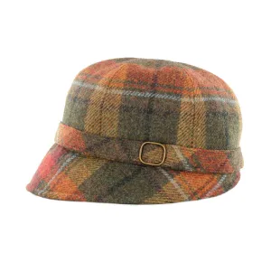 Flapper Cap - Orange/Green Plaid