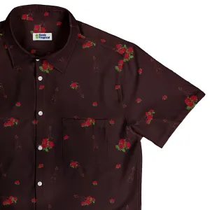 Floral Violin Melody Button Up Shirt