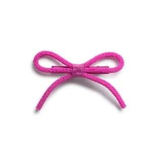 Halo Luxe Sprinkle Pearl Bow Clip - Hot Pink