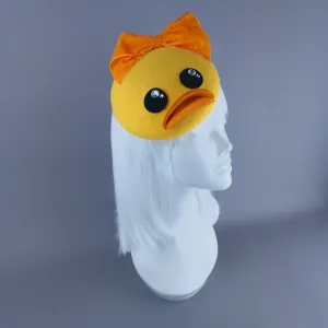 "Duck Face" Yellow Duckling Fascinator Hat